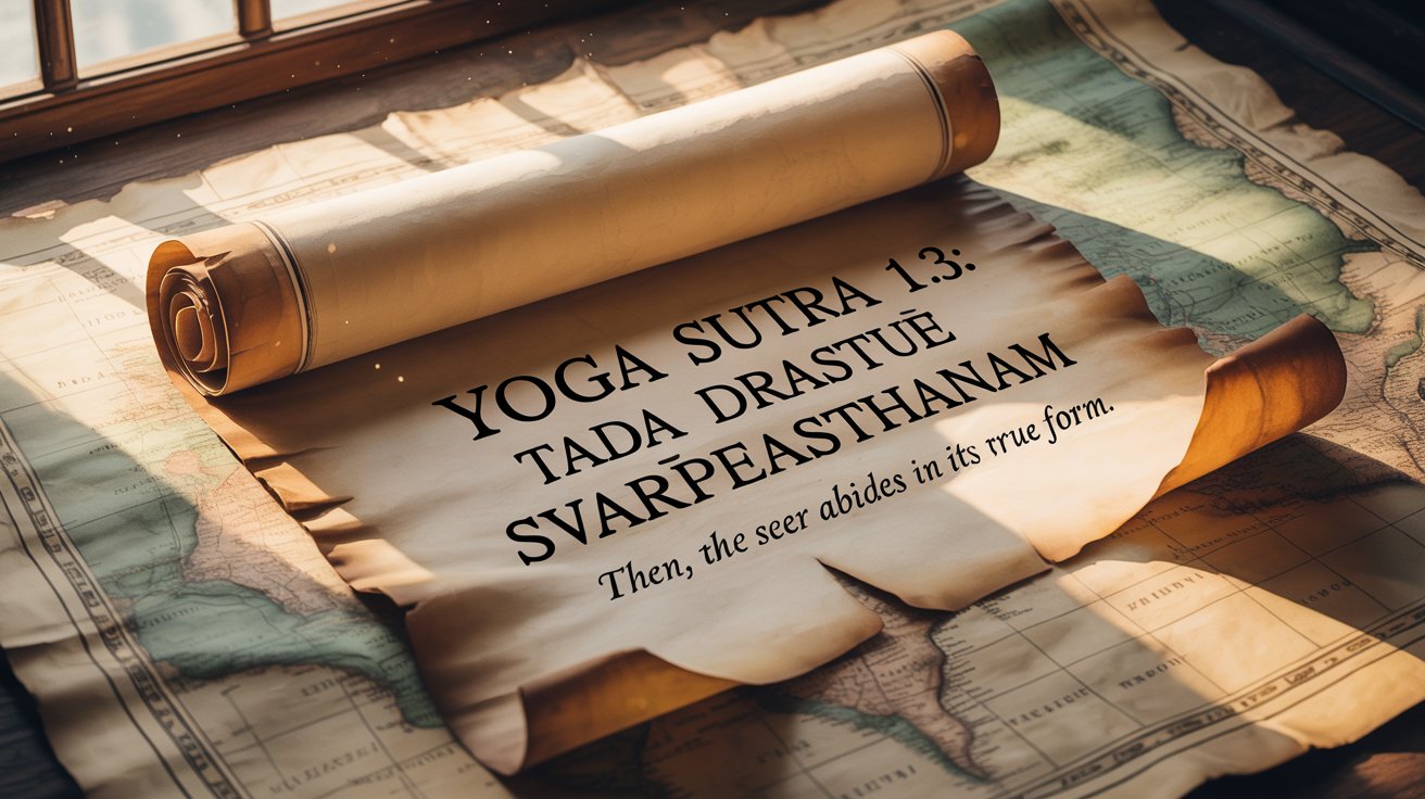 Yoga Sutra 1.3: Tada drastuh svarupe vasthanam Yoga Sutra 1.3: Tada drastuh svarupe vasthanam